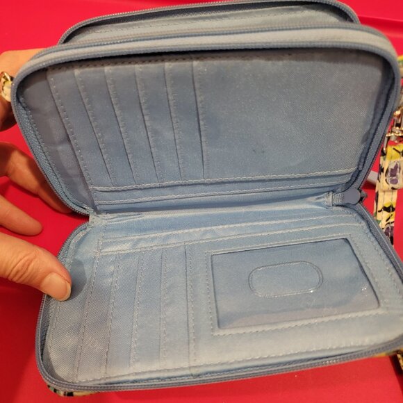 Vera Bradley Pansies Floral Double Zipper Floral Clutch/Wristlet Purse - Picture 4 of 12